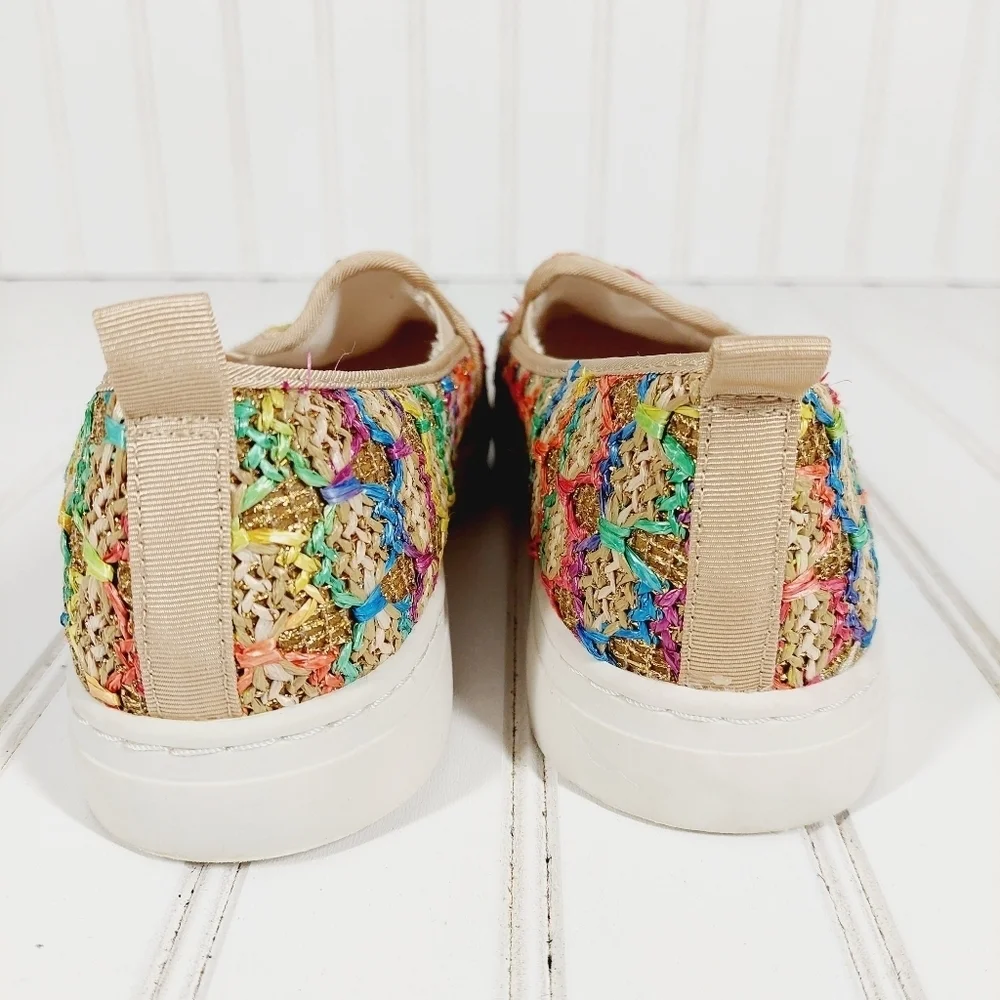 Kelly & Katie Lenna Rainbow Woven Sneakers A 782 - Picture 7 of 14